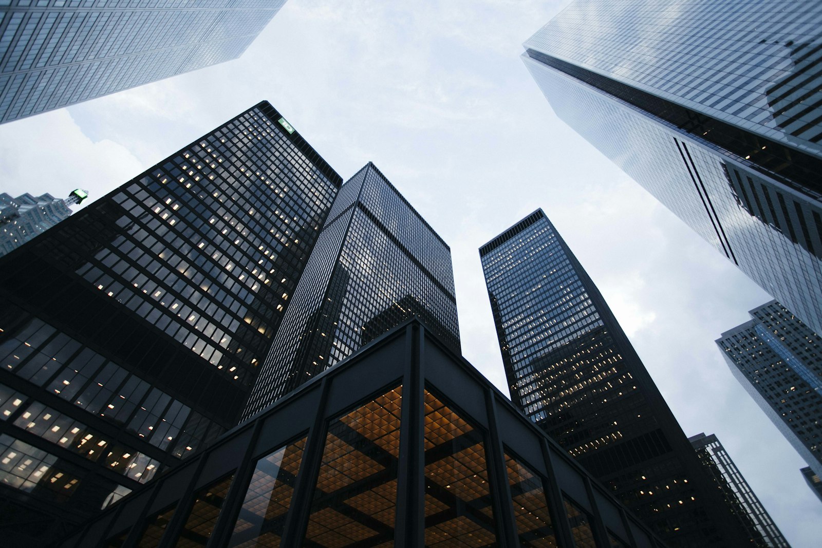 Dense city streets and towers